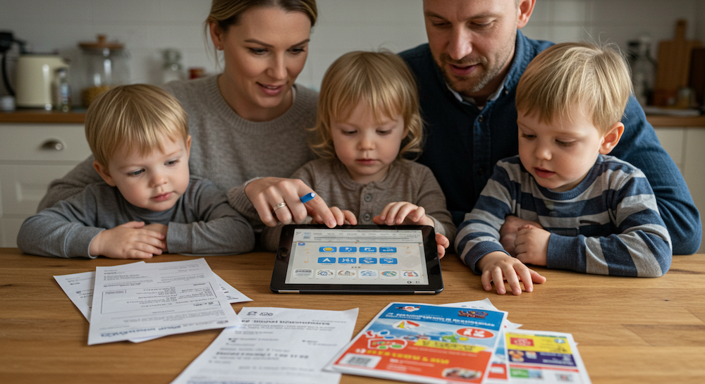 UK child benefits 2025 calculator showing Child Benefit rates and childcare support options